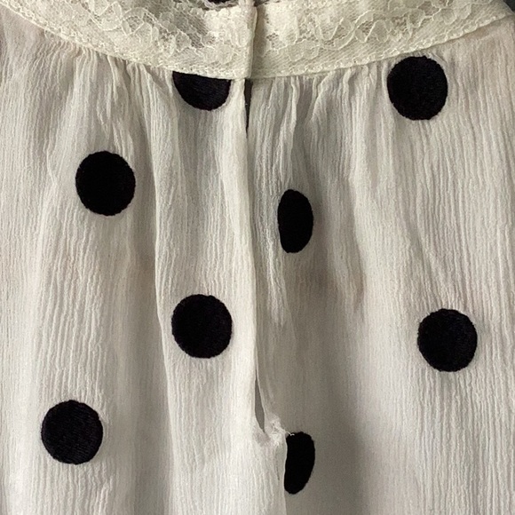 REBECCA TAYLOR Polka Dot Silk Top - Picture 6 of 8